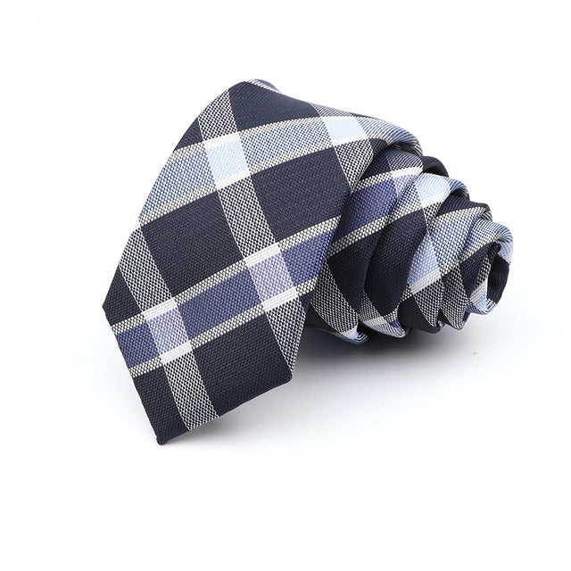 Modern Plaid Skinny Tie for Men