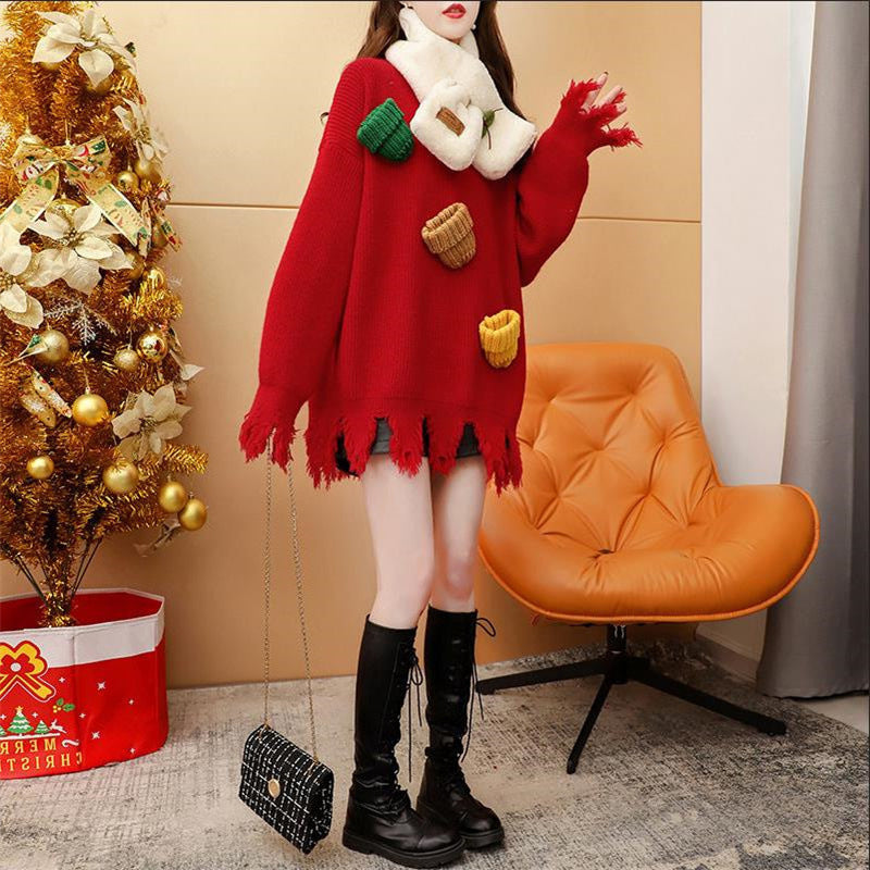 Festive Flair Loose Sweater
