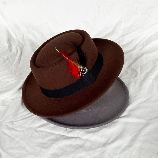 Classic White Feather Top Hat