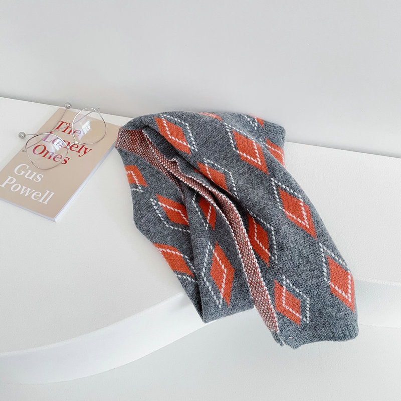Urban Diamond Knitted Scarf