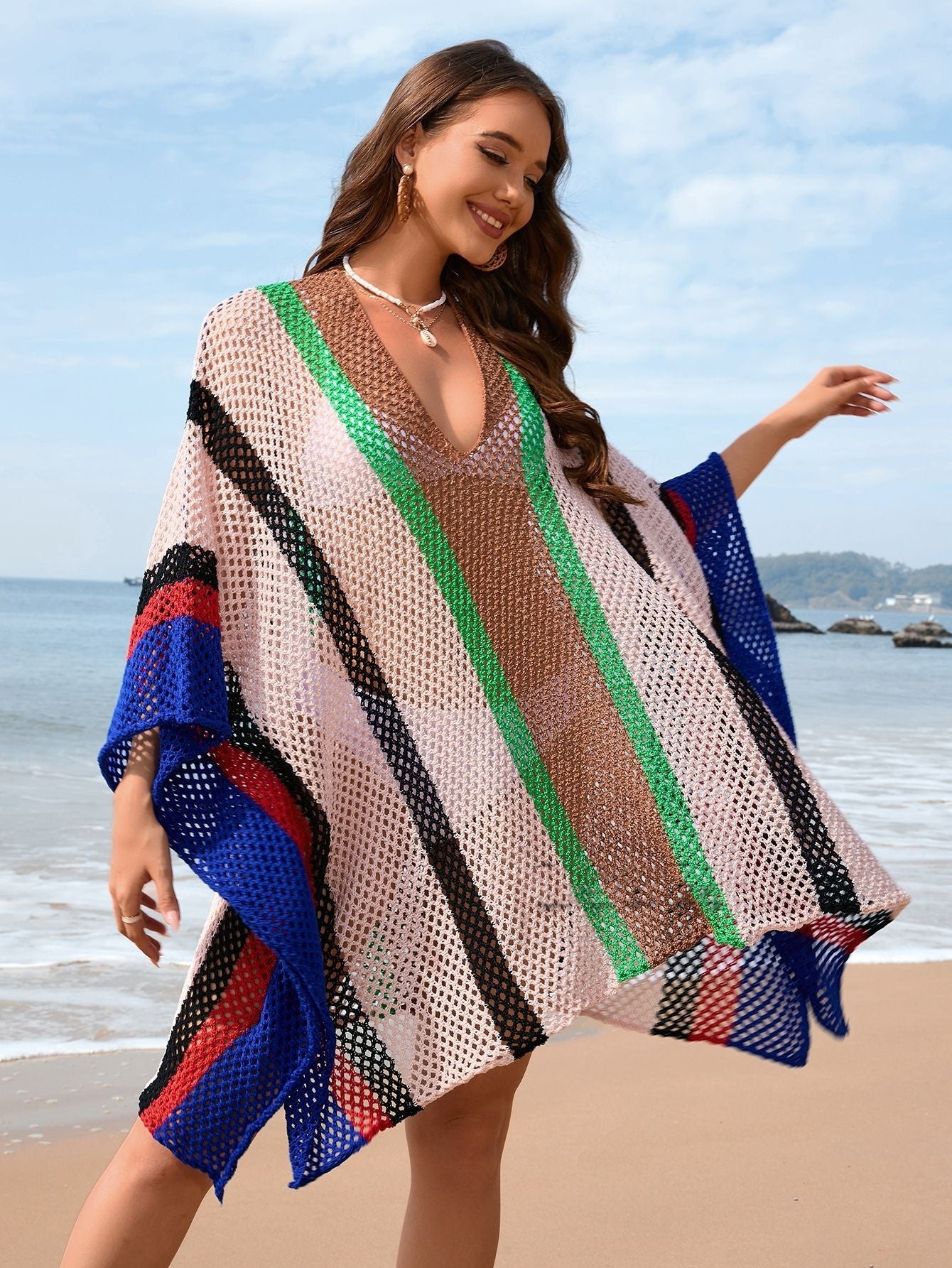 Tropical Vibes Plus-Size Bikini Blouse
