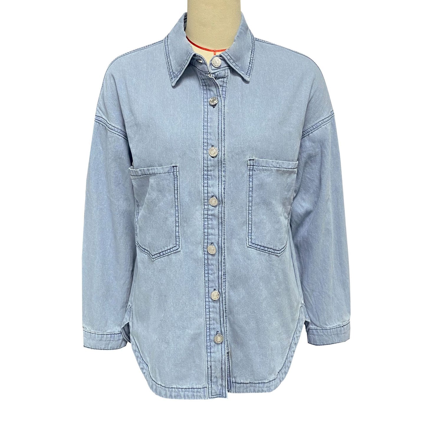 Casual Loose Fit Denim Coat