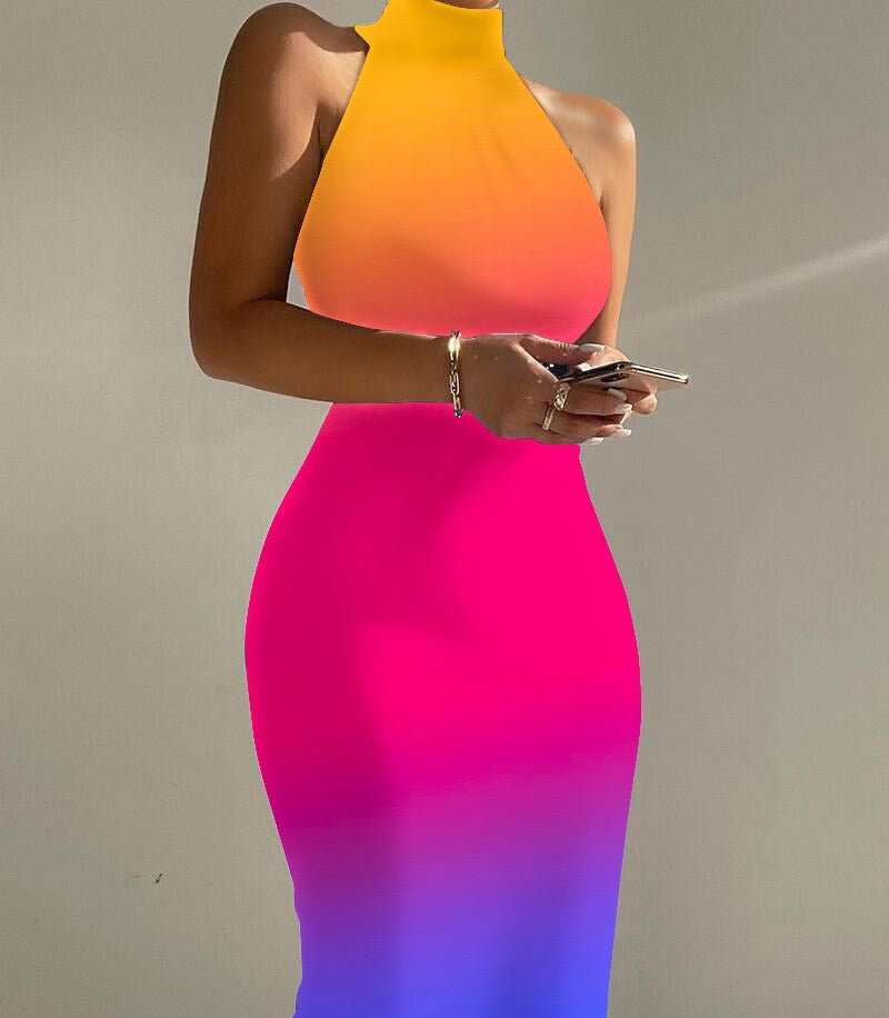 Striped Elegance Pencil Skirt