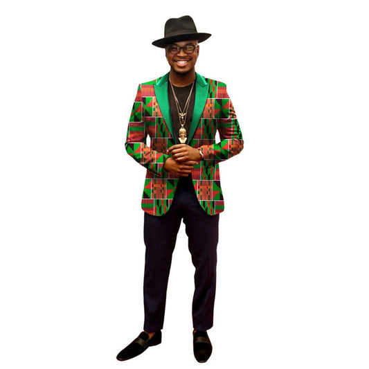 Patterned Elegance Blazer