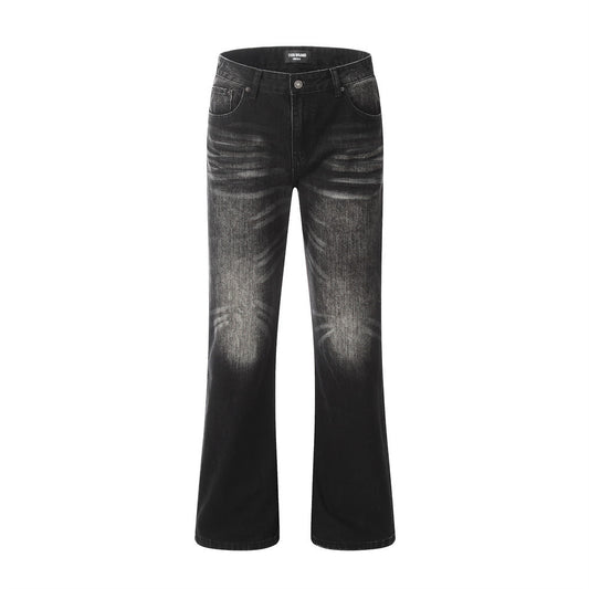 Men’s Washed White Bootcut Denim Jeans