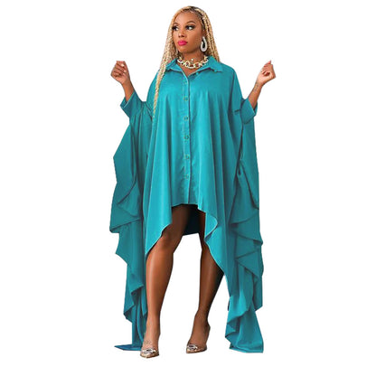 Sculpted Comfort Plus-Size Batwing Dress