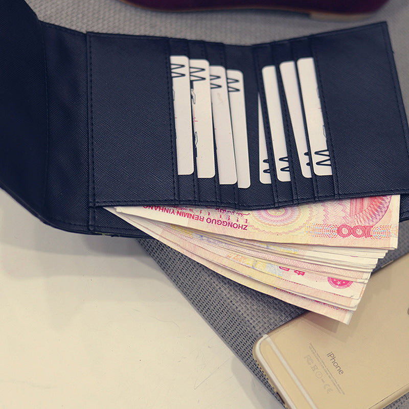 Ringer Ladies Short Holding Bag Three Fold Multi - Slot Wallet
