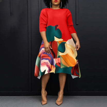 Urban Edge Patterned Dress