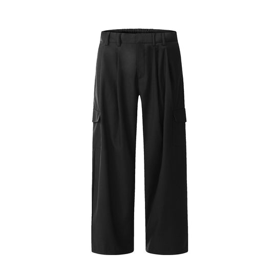 Classic Solid Color Casual Suit Pants for Men