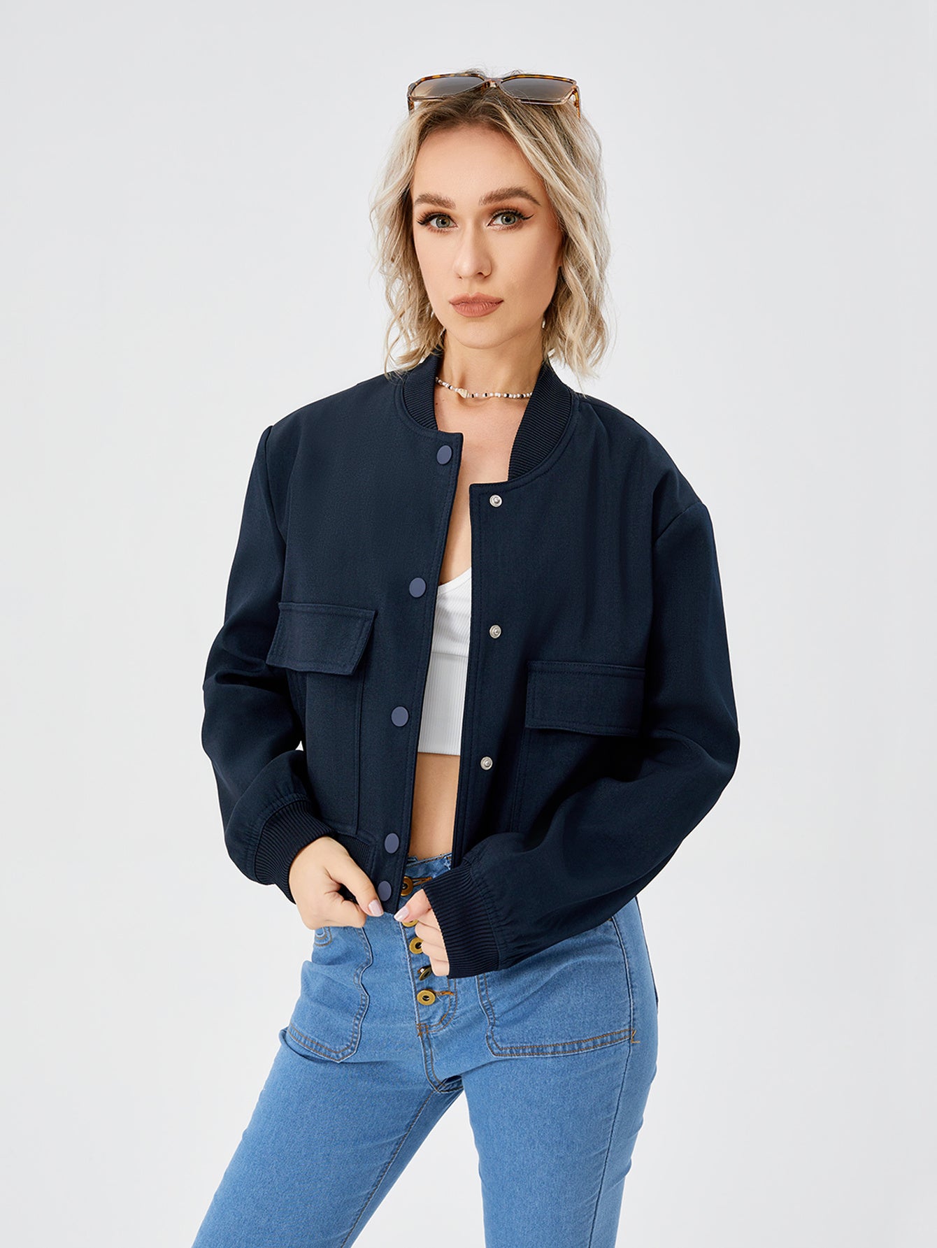 Urban Rebel Cropped Bomber Jacket