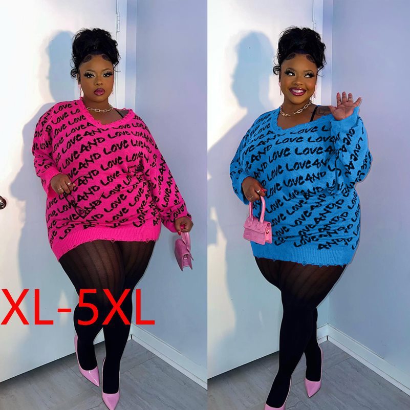 Autumn Breeze Oversized Sweater Blouse – Plus Size