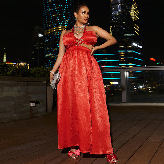 Elegant High Waist Maxi Dress - Plus Size Fashion for Every Occasion