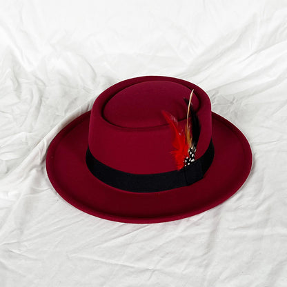Classic White Feather Top Hat