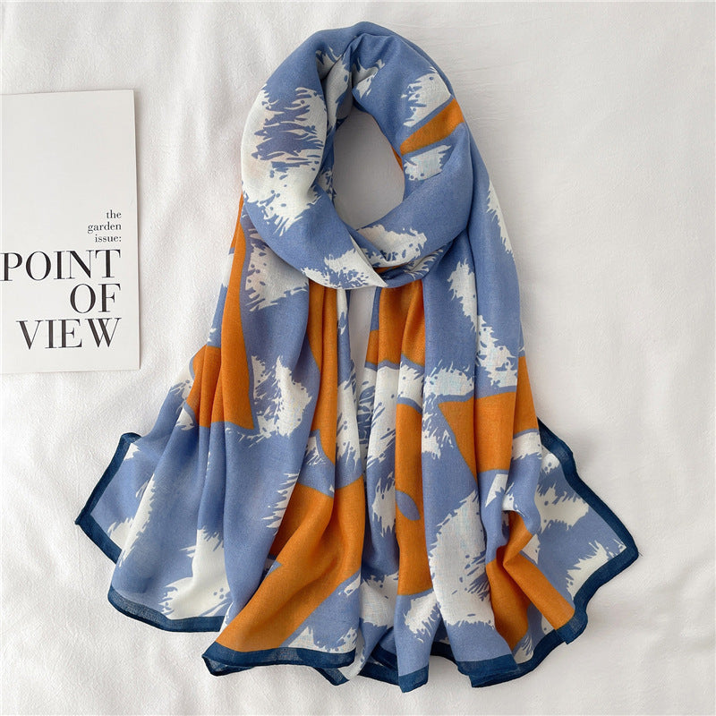 Scarf Female Autumn And Winter Travel Decoration Thin Cotton And Linen Long Shawl