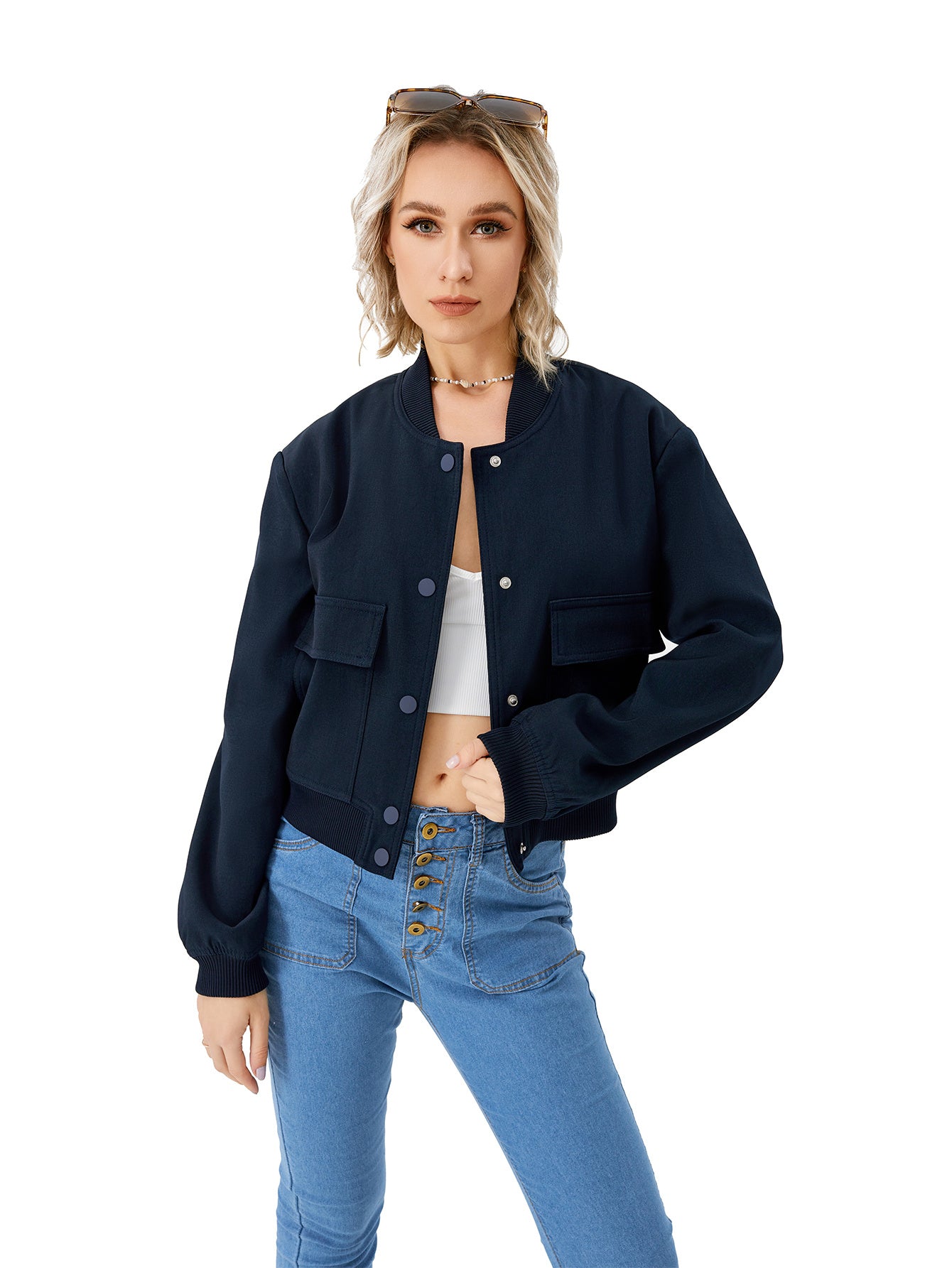 Urban Rebel Cropped Bomber Jacket