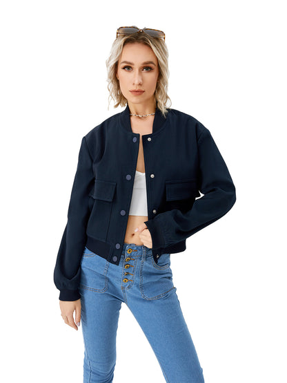 Urban Rebel Cropped Bomber Jacket