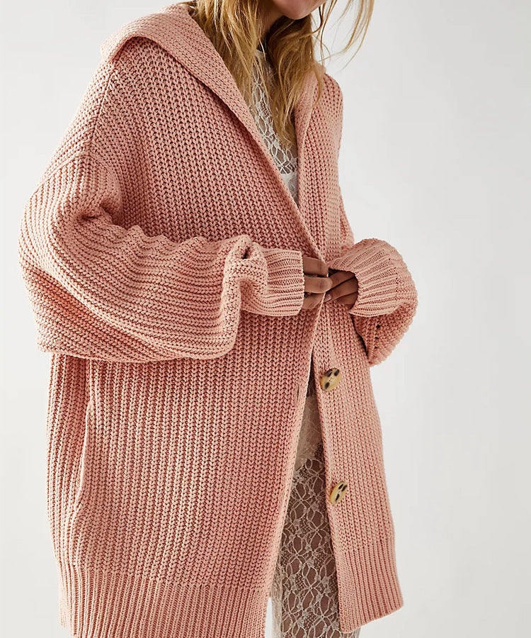 Luxe Lapel Pocket Cardigan Sweater