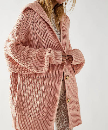 Luxe Lapel Pocket Cardigan Sweater