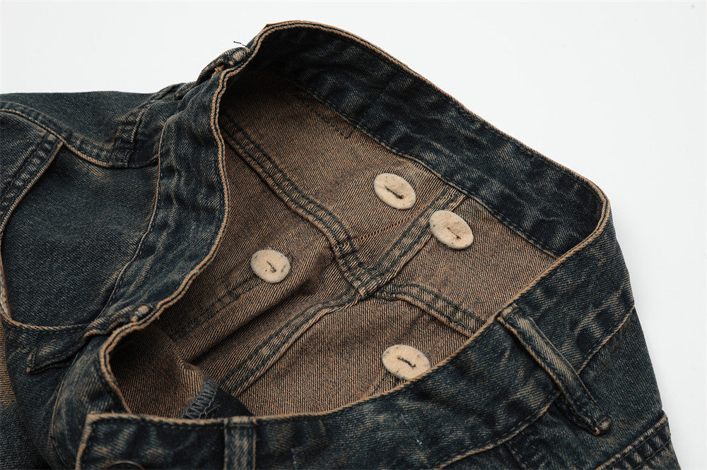 Men’s Vintage Washed Loose-Fit Dad Jeans