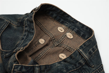 Men’s Vintage Washed Loose-Fit Dad Jeans