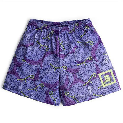 Anime Workout Shorts – Men’s Devil Fruit Training Apparel