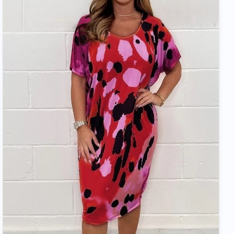 Print Bliss Plus Size Dress