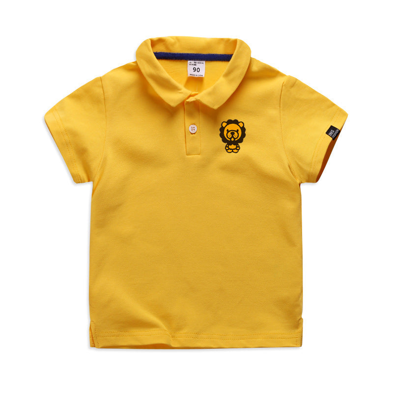 Cartoon Fun Elastic Cotton Polo