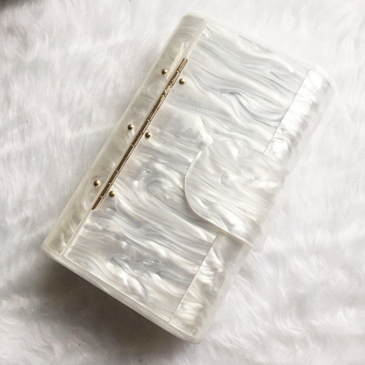 Built-in Lens Acrylic Dinner Wrapped With Pearl