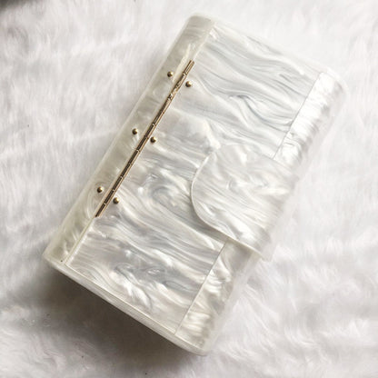 Built-in Lens Acrylic Dinner Wrapped With Pearl