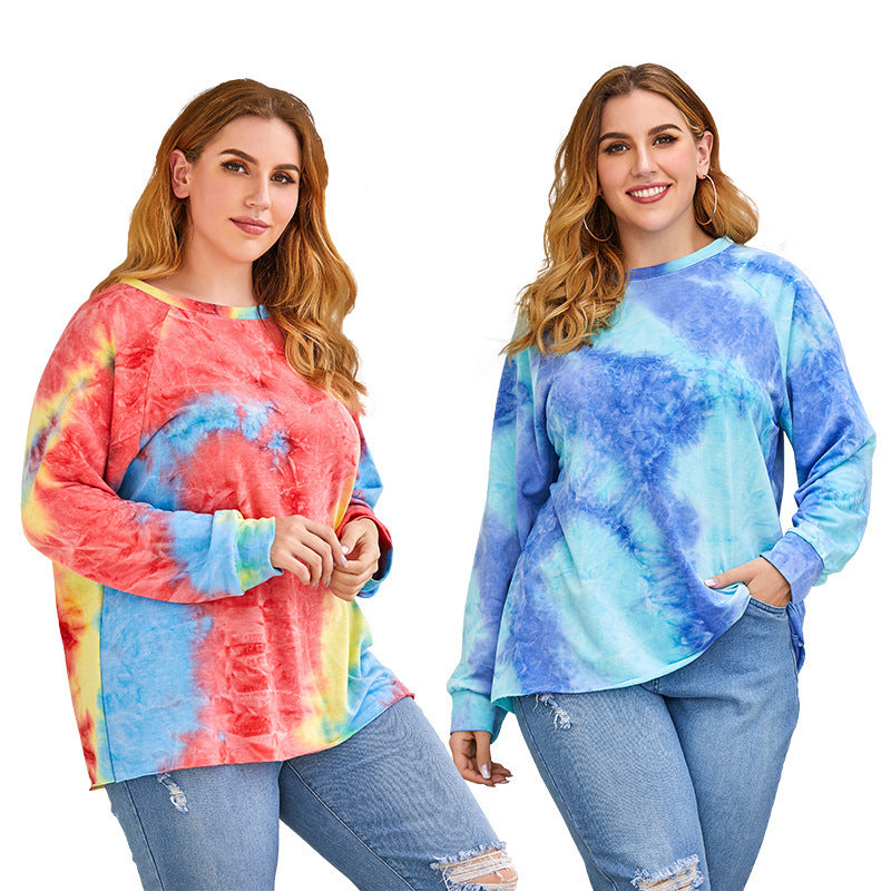 Dream Swirl Tie-Dye Pullover – Plus Size Edition