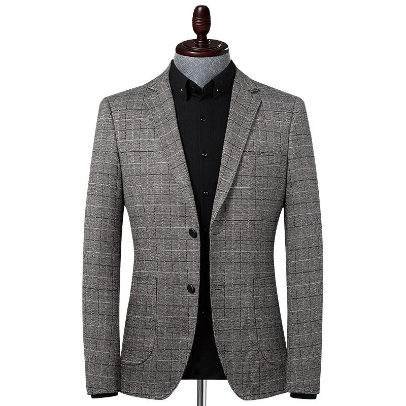 Dynamic Plaid Slim Fit Jacket