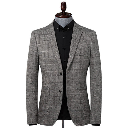 Dynamic Plaid Slim Fit Jacket