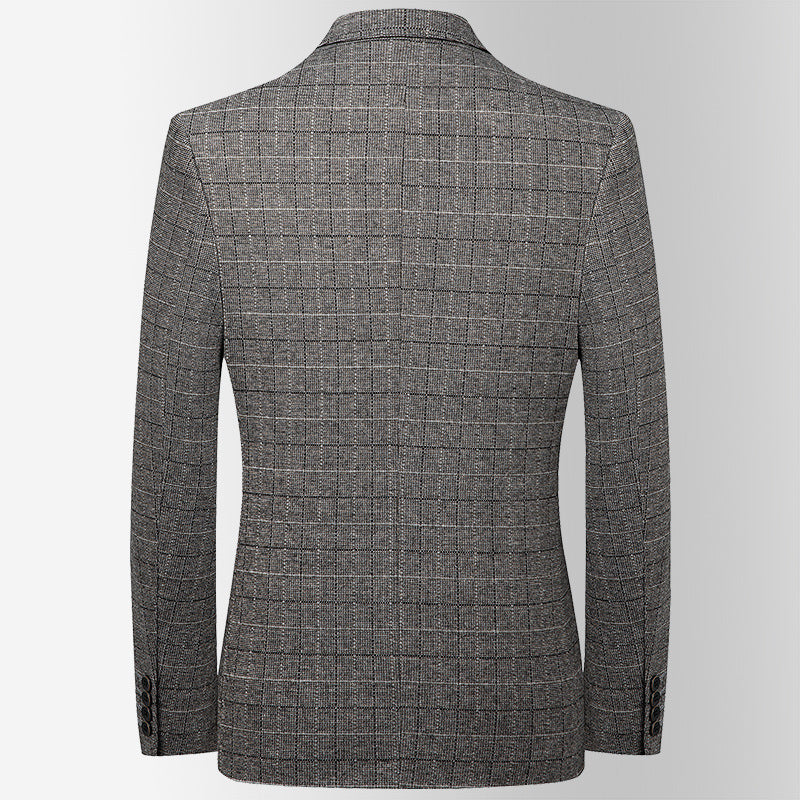 Dynamic Plaid Slim Fit Jacket