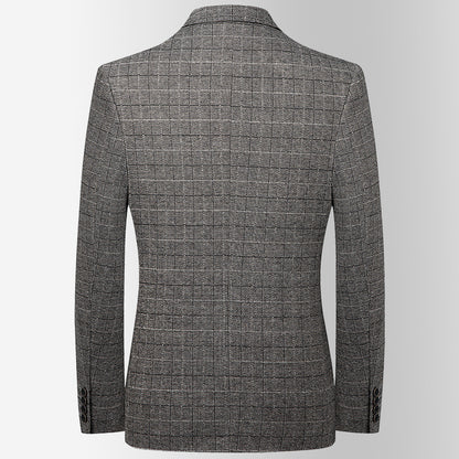 Dynamic Plaid Slim Fit Jacket