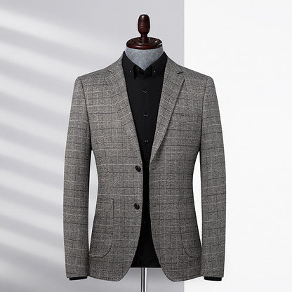 Dynamic Plaid Slim Fit Jacket