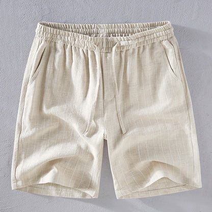 Tropical Stripe Linen Shorts