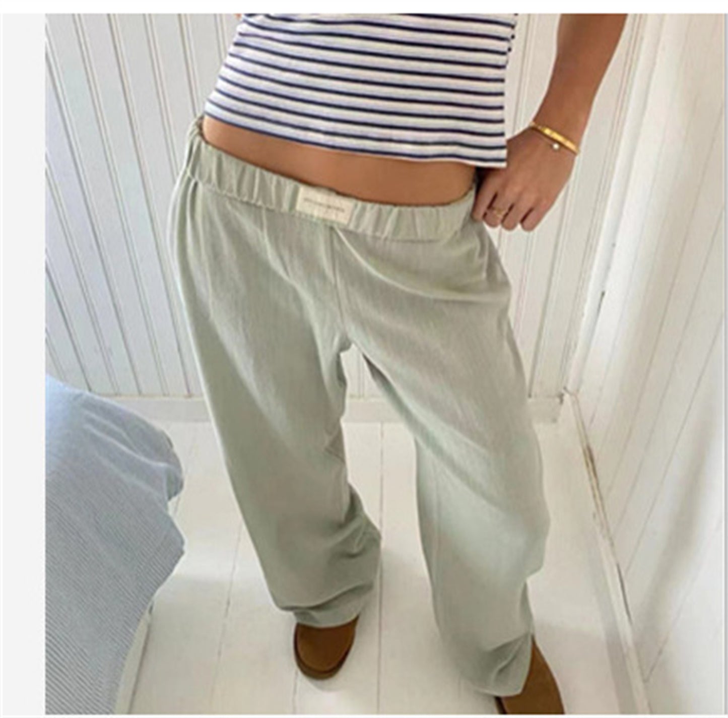 Relaxed High Waist Lounge Trousers
