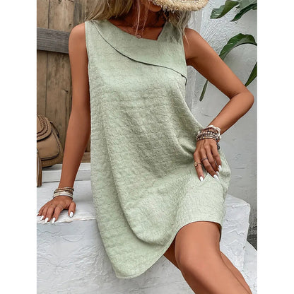 Elegant Asymmetry Sleeveless Dress