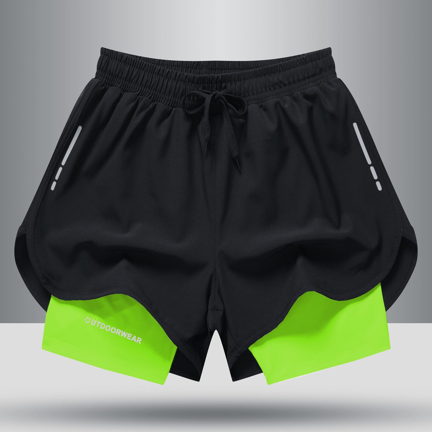 Men’s Double-Layer Training Shorts – Quick-Dry Activewear