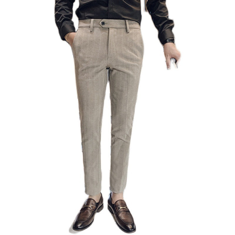 Winter Warmth Woolen Slim Fit Pencil Pants for Men
