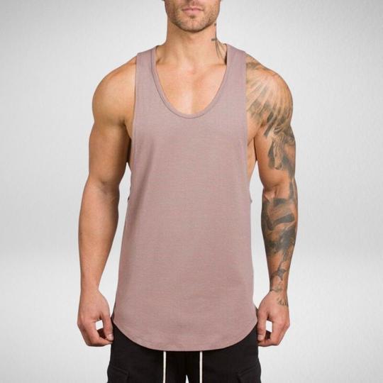 Power Flex Men’s Long Muscle Tank – Gym & Training Performance Tee