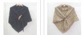 New Korean Style Hollow Leather Ring Big Triangle Shawl Cape Pure Color Warm Keeping