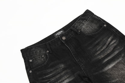 Men’s Washed White Bootcut Denim Jeans