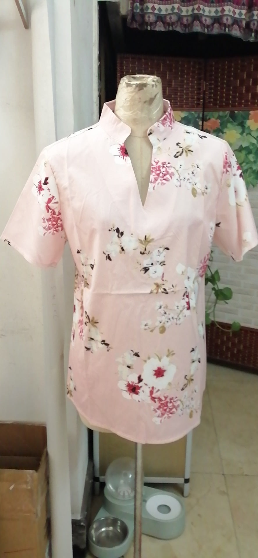 Vibrant Blooms Plus Size Shirt – Short Sleeve Style