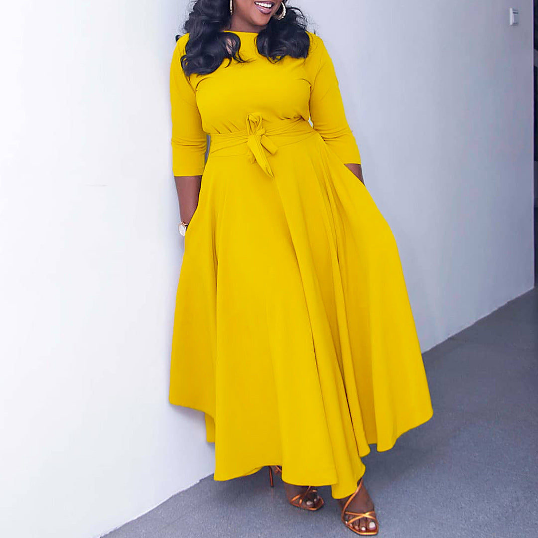 Sculpted Elegance Plus Dress