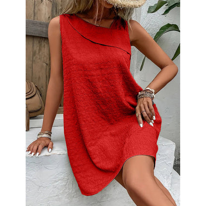 Elegant Asymmetry Sleeveless Dress