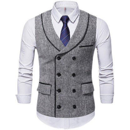 Classic Stripe Edge Relaxed Vest