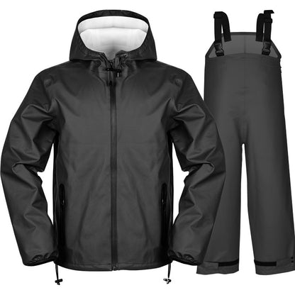 Motorcycle Raincoat Men's Split Thickened Waterproof Full Body Fishing Clothes Takeaway Riding Split Raincoat With Hat