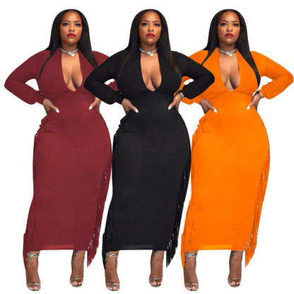Flaunt & Fringe Plus Dress
