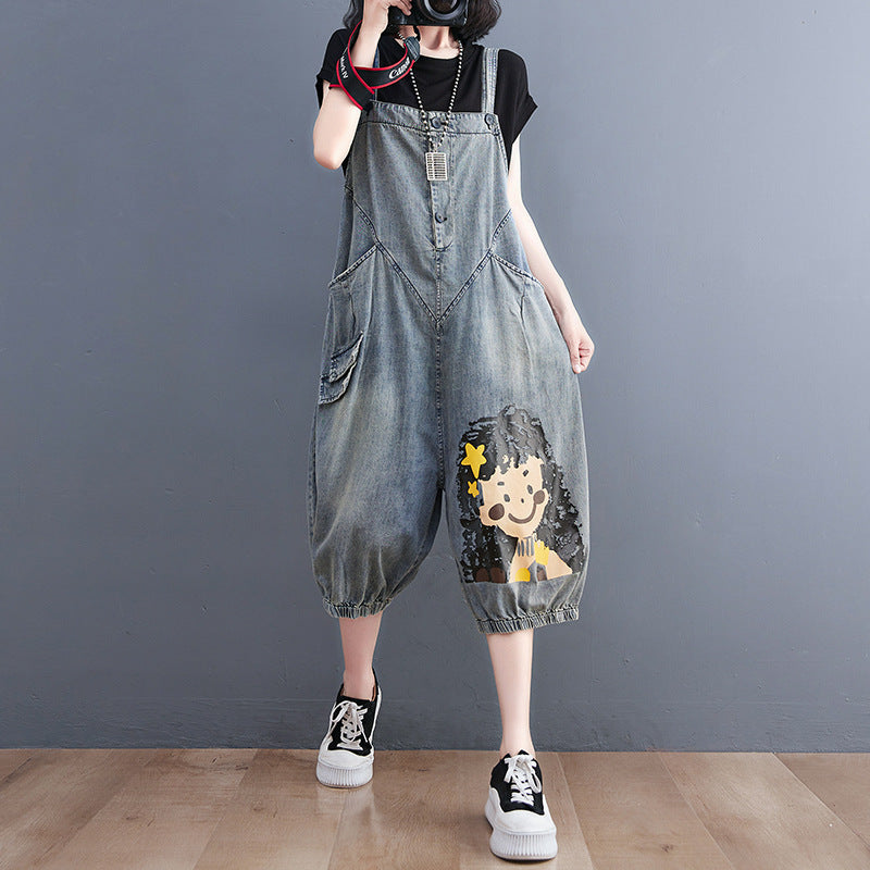 Easy Fit Denim Jumpsuit